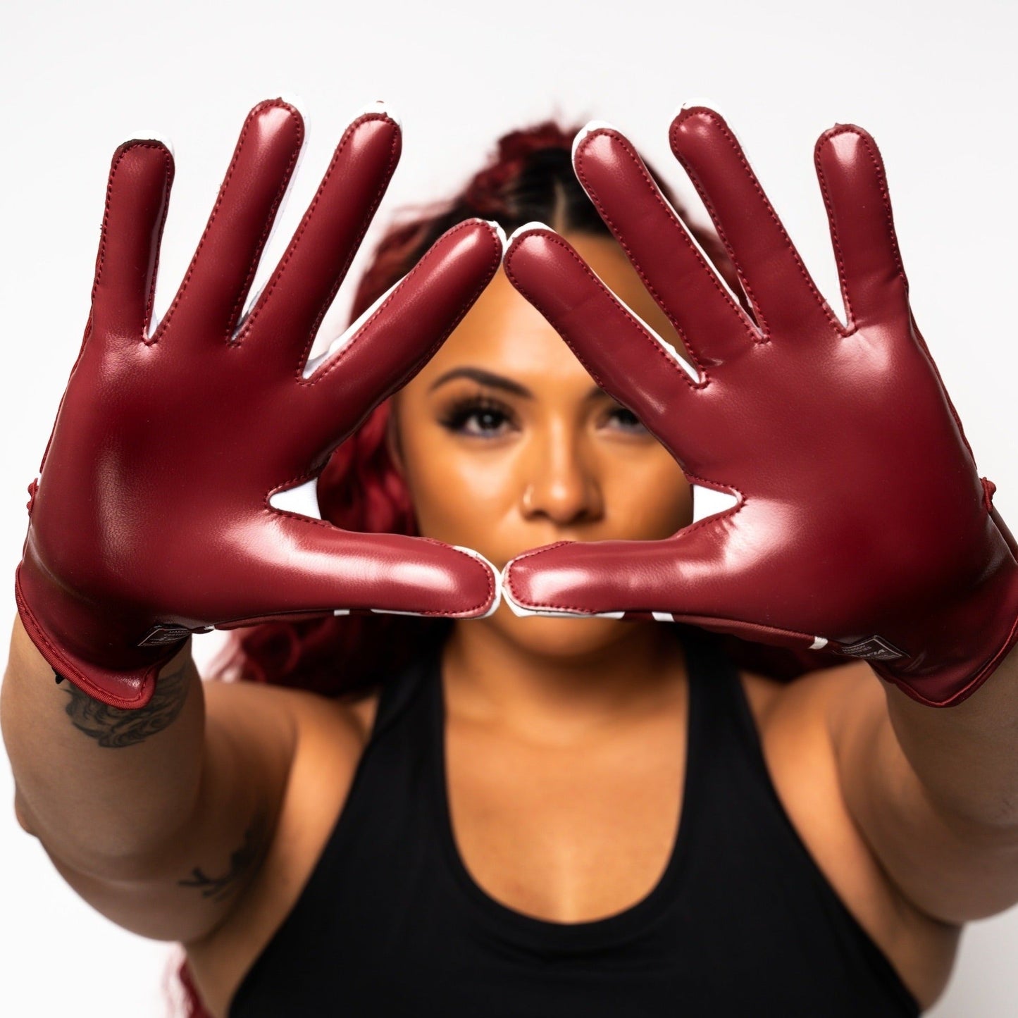 Burgundy ALLSZN Receiver Gloves